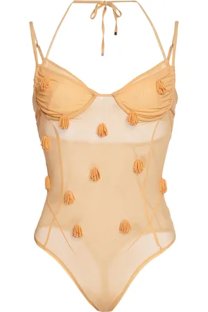 Jacquemus Ilha Beaded Mesh Bodysuit - - FR 38 - Moda Operandi