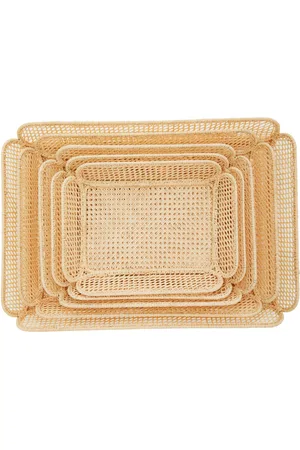 Moda Domus Set-of-Five Wicker Nesting Baskets - - Moda Operandi