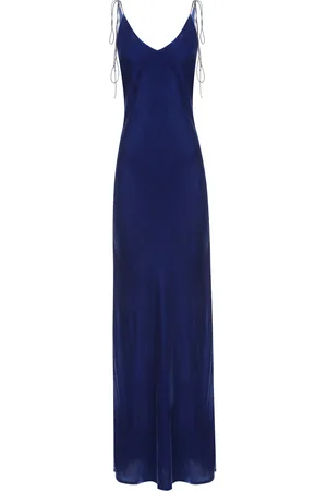 Anna October Jules Satin Maxi Slip Dress - - XS - Moda Operandi