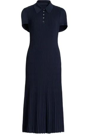 BRANDON MAXWELL The Joyce Pleated Knit Midi Dress - - XS - Moda Operandi