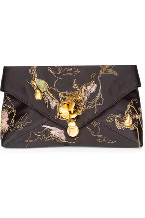 DRIES VAN NOTEN Embellished Satin Envelope Clutch - - OS - Moda Operandi