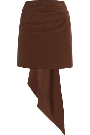 Prada Silk Crepe de Chine Mini Wrap Skirt - - IT 40 - Moda Operandi
