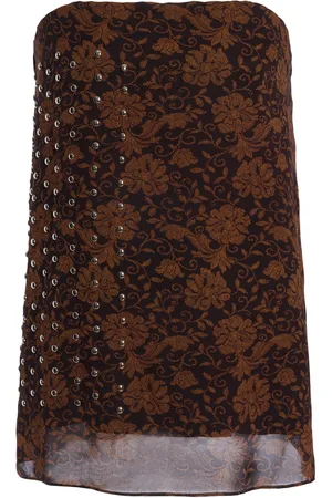 DRIES VAN NOTEN Embellished Georgette Top - - FR 38 - Moda Operandi