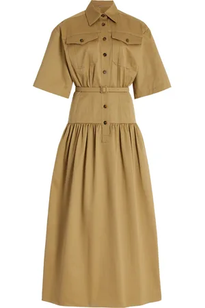 ADAM LIPPES Drop-Waist Cotton-Twill Dress - - US 2 - Moda Operandi