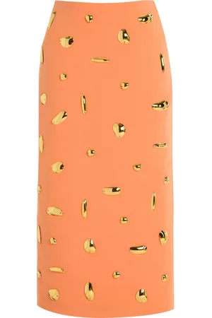 ALEXIS Palmila Embellished Crepe Midi Skirt - - S - Moda Operandi