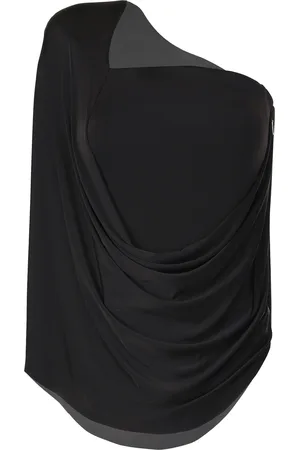 Gaurav Gupta One-Shoulder Draped Jersey Top - - US 12 - Moda Operandi