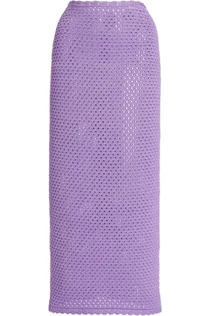 Dolce & Gabbana Crocheted Cotton Midi Skirt - - IT 38 - Moda Operandi