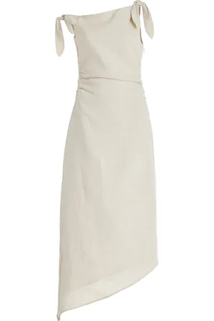 SIR Affogato Tie-Detailed Linen Maxi Dress - - 3 - Moda Operandi