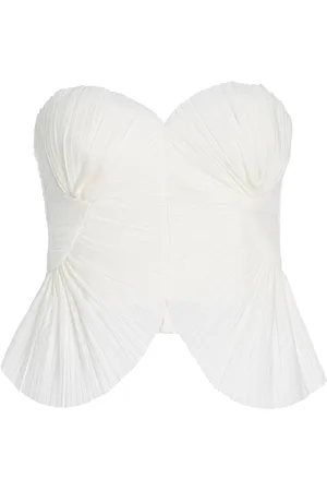 Cult Gaia Jace Plisse Top - - XL - Moda Operandi