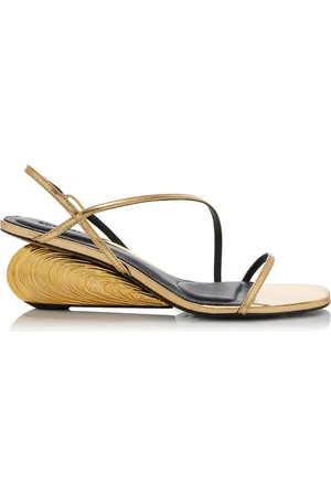 Simkhai Bridget Metallic Wedge Leather Sandals - - IT 36 - Moda Operandi