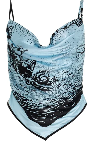 SIR Dreamwood Scarf Printed Silk Top - - 3 - Moda Operandi