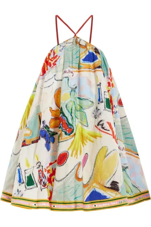 ALÉMAIS La Charrasca Organic-Cotton Mini Halter Dress - - AU 12 - Moda Operandi