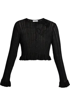 Erdem Plisse Lurex Cardigan - - XS - Moda Operandi