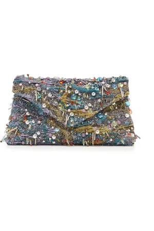 DRIES VAN NOTEN Embroidered Jacquard Envelope Clutch - - OS - Moda Operandi