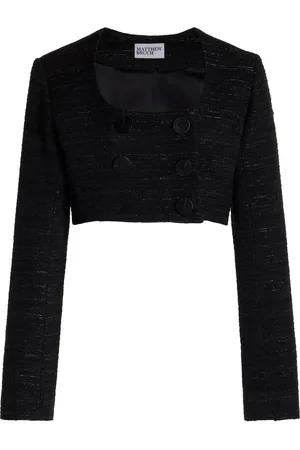 Matthew Bruch Apron Double-Breasted Tweed Top - - US 0 - Moda Operandi