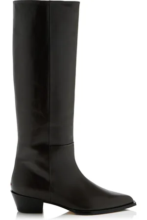 Aeyde Arla Leather Western Knee Boots - - IT 36 - Moda Operandi