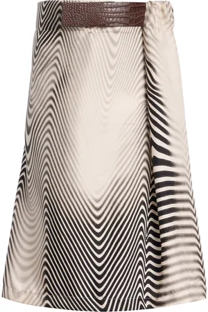 Niccolo Pasqualetti Chimera Belted Printed-Silk Midi Skirt - - S - Moda Operandi