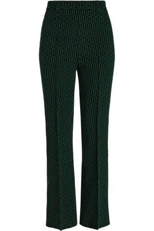 High Charlie Geo-Jacquard Flared Pants - - XS - Moda Operandi