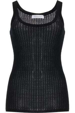 GABRIELA HEARST Nevin Pointelle-Knit Cashmere-Silk Tank Top - - L - Moda Operandi