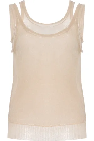 AISLING CAMPS Film Layered Knit Tank Top - - S - Moda Operandi