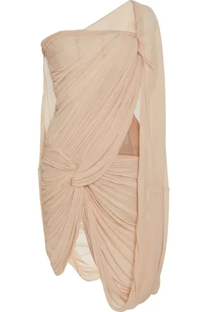 Stella McCartney Asymmetric Gathered Silk Crepe Mini Dress - - IT 38 - Moda Operandi