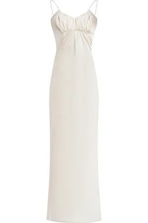 Jil Sander Gathered Cupro-Blend Midi Dress - - EU 34 - Moda Operandi
