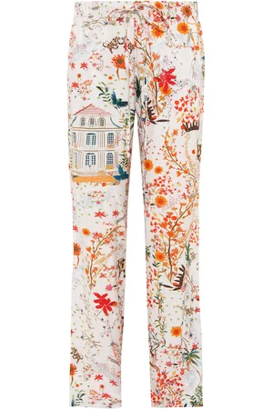 SIEDRES Nedi Printed Crepe Straight-Leg Pants - - S - Moda Operandi