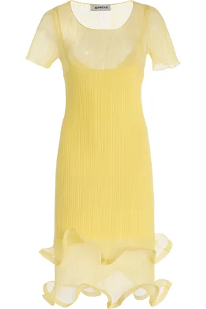 Simkhai Jett Sheer Plissé Mini Dress - - L - Moda Operandi