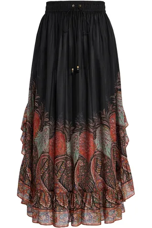 ZIMMERMANN Rhiannon Ruffled Silk Maxi Skirt - - 0P - Moda Operandi