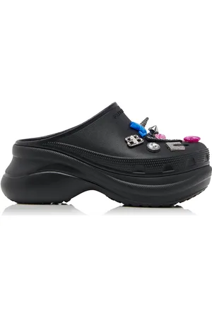 Balenciaga Embellished Rubber Croc Mules - - IT 36 - Moda Operandi