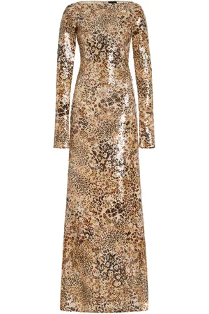 LAPOINTE Leopard- Sequined Maxi Dress - - US 2 - Moda Operandi