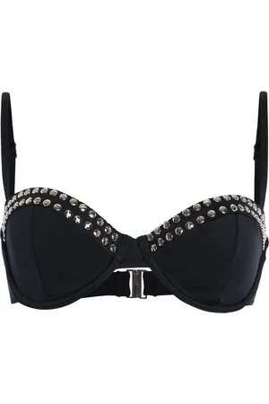 Simkhai Amande Studded Balconette Bikini Top - - L - Moda Operandi