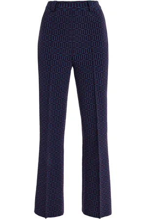 High Charlie Cotton-Blend Geo-Jacquard Flared Pants - - XS - Moda Operandi