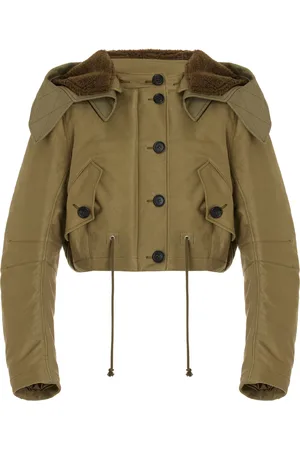 Prada Fleece-Lined Cotton Cropped Jacket - - IT 40 - Moda Operandi
