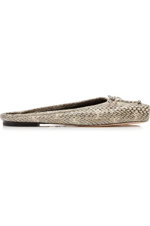 Jacquemus Snake-Effect Leather Ballet Mules - - IT 36 - Moda Operandi