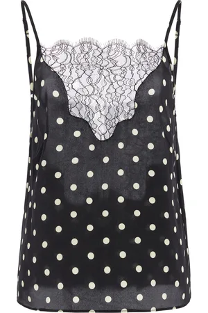 FRANCOISE Exclusive Stevie Lace-Trimmed Silk Crepe Cami Top - - FR 40 - Moda Operandi
