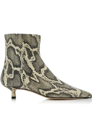 Aeyde Sofie Snake-Effect Leather Ankle Boots - - IT 36 - Moda Operandi