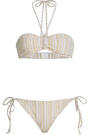 Lisa Marie Fernandez Striped Seersucker Bikini - - XS - Moda Operandi