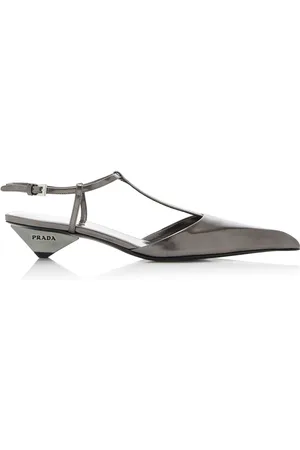 Prada Metallic Leather Pumps - - IT 37 - Moda Operandi