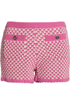 VERSACE La Vacanza Crocheted Compact Cotton Shorts - - IT 40 - Moda Operandi