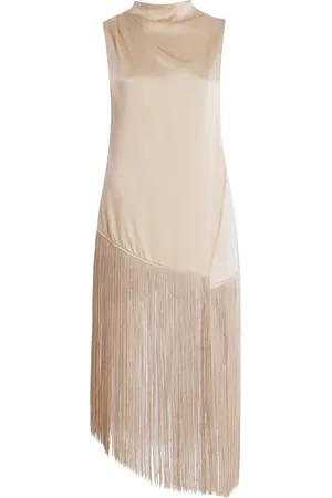 LAPOINTE Fringed Satin Top - - US 6 - Moda Operandi