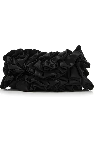 DRIES VAN NOTEN Ruffled Satin Envelope Clutch - - OS - Moda Operandi