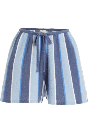 Zulu & Zephyr Striped Cotton-Linen Knit Shorts - - US 8 - Moda Operandi