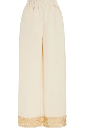 All That Remains Exclusive Diego Embroidered Linen Wide-Leg Pants - - AU 8 - Moda Operandi