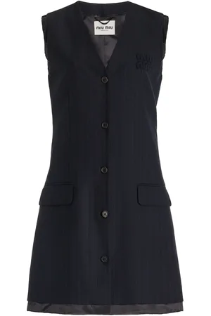 Miu Miu Tailored Wool Mini Dress - - IT 38 - Moda Operandi