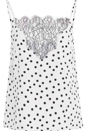FRANCOISE Exclusive Stevie Lace-Trimmed Silk Crepe Cami Top - - FR 38 - Moda Operandi