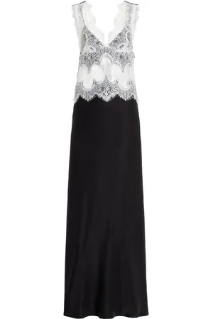 Third Form Exclusive Visions Lace-Trimmed Satin Maxi Dress - - US 8 - Moda Operandi