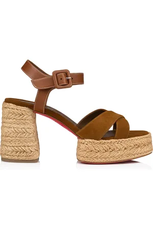 Christian Louboutin Calakala 70mm Leather Platform Sandals - - IT 40 - Moda Operandi