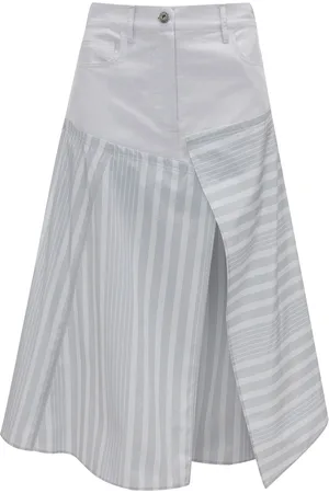 J.W.Anderson Patchwork Cotton Midi Skirt - - UK 14 - Moda Operandi