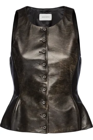 MAGDA BUTRYM Peplum Leather Vest - - FR 34 - Moda Operandi